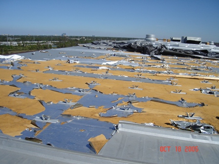 Beverage Production Plant roof in disarray